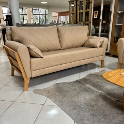 Sofa 2,00m Living Excelence em Couro Omega (4684) - Imagem 1