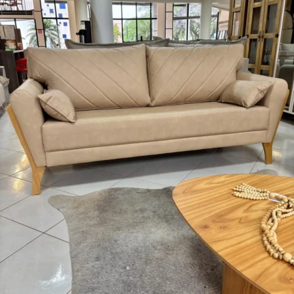 Sofa 2,00m Living Excelence em Couro Omega (4684) - Imagem 4