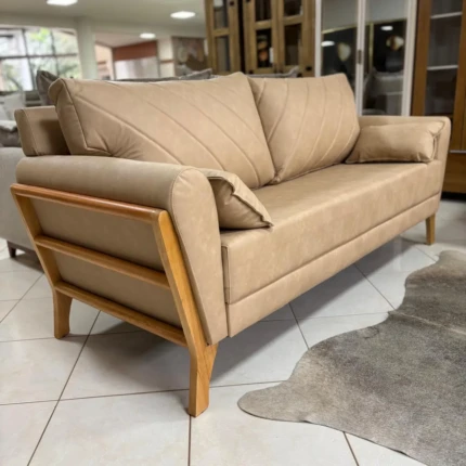 Sofa 2,00m Living Excelence em Couro Omega (4684) - Imagem 3