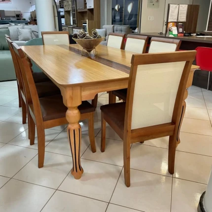 Mesa 2,20m Torrneada (4771) com 8 Cadeiras de Tela Alta (1088) - Imagem 7