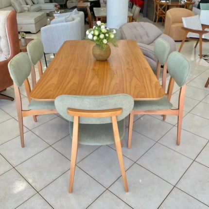 Mesa 1,80m Wave (2486) com 06 Cadeiras Betina Pistache (2302) - Imagem 8