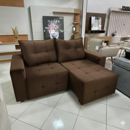 Sofa 2,00m Fascinio Retrátil em Veludo Italiano (5307) - Imagem 3
