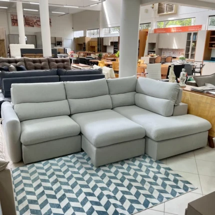 Sofa de Canto Paris 2,82m x 1,90m em Linho (3767) - Imagem 4