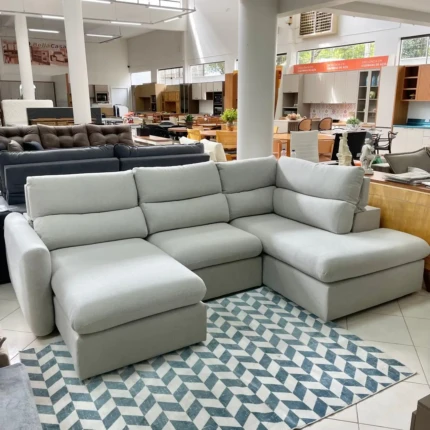 Sofa de Canto Paris 2,82m x 1,90m em Linho (3767) - Imagem 6