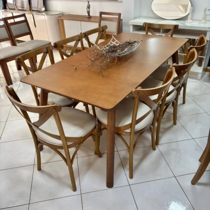 Mesa 1,80m Astra (4818) com 08 Cadeiras Leon X Impermeável (4790) - Imagem 4