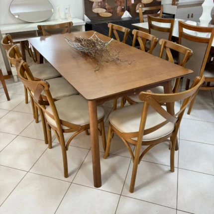 Mesa 1,80m Astra (4818) com 08 Cadeiras Leon X Impermeável (4790) - Imagem 6