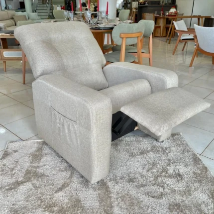 Poltrona Reclinavel Papai Madri em Linho Bege (1881)