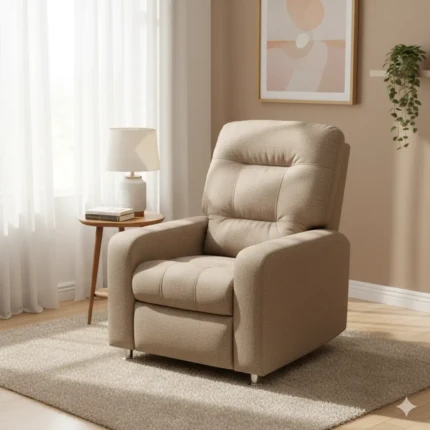 Poltrona Reclinavel Papai Madri em Linho Bege (1881)