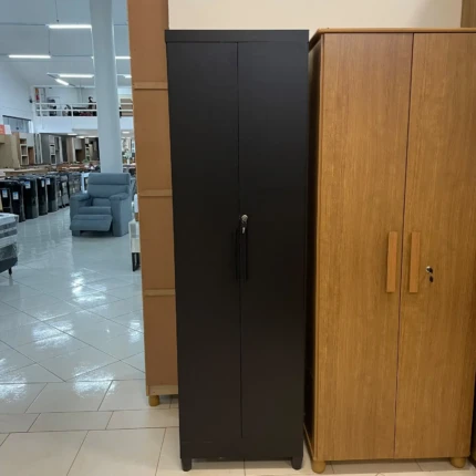 Armário 55cm Multiuso 2 Portas Preto com Chave (4976)