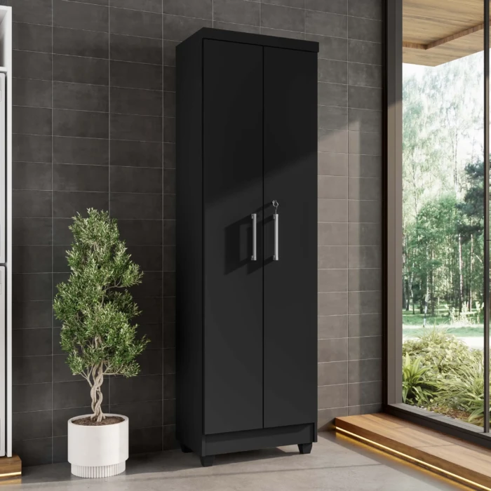 0,55m - RUD RACK - Multiuso Isabela PRETO COM CHAVE (CD 4976)-min