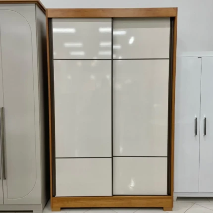 Roupeiro 1,38m 2 Portas Deslizantes Curitiba Off White (5044) - Imagem 1