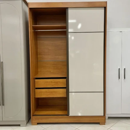 Roupeiro 1,38m 2 Portas Deslizantes Curitiba Off White (5044) - Imagem 3