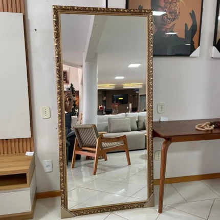Espelho 1,93m x 93cm com Moldura Clássica Dourado (5744)