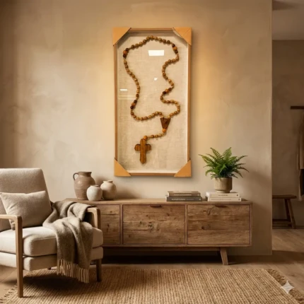 Quadro com Terço Rosario 52cm x 102cm com Vidro (3368) - Imagem 3