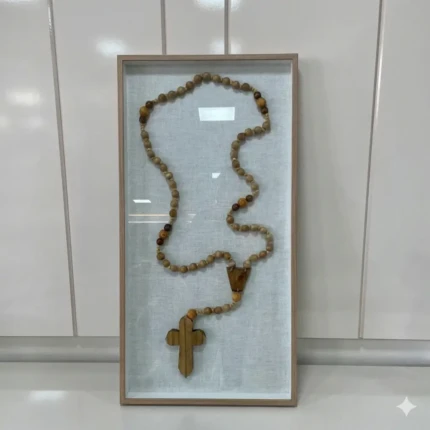 Quadro com Terço Rosario 52cm x 102cm com Vidro (3368) - Imagem 4