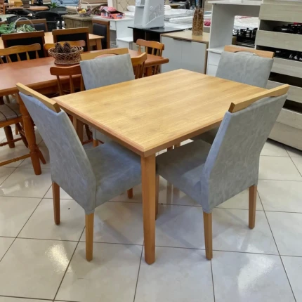 Mesa 1,20m Avela (3648) com 4 Cadeiras Betina Facto IMPERMEAVEL (5260) - Imagem 1