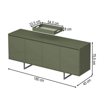 Balcão Buffet 1,80m Serra do Mar (4717) - Imagem 3