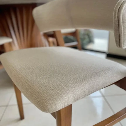 Mesa 2,00m Yara com Vidro (2027) com 06 Cadeiras Dior Nobre (3245) - Imagem 5