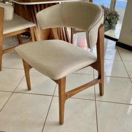 Mesa 2,00m Yara com Vidro (2027) com 06 Cadeiras Dior Nobre (3245) - Imagem 9