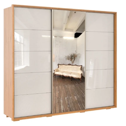 Roupeiro 2,70m MDF Concept com Porta de Espelho inteiro (2639) - Imagem 3