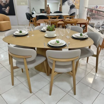 Mesa Organica Mia J Marcon (2975) com 06 Cadeiras Farah JMarcon (6845) - Imagem 4