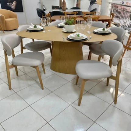 Mesa Organica Mia J Marcon (2975) com 06 Cadeiras Farah JMarcon (6845) - Imagem 5