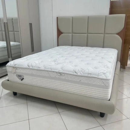 Cama Estofada Queen com Colchão Eco Nature - Macio – Ecoflex (2304-3511-1193)