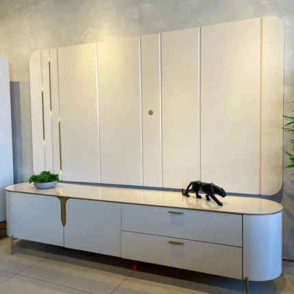 Home 2,41m Celine com Led em MDF Off White (4681) - Imagem 4