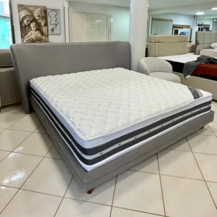 Cama Estofada King (446) com Colchão Castor Gel Premium Pocket (3461)