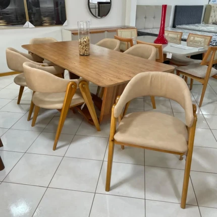 Mesa 2,10m Wave (2693) com 6 Cadeiras Camila Omega (3808) - Imagem 4