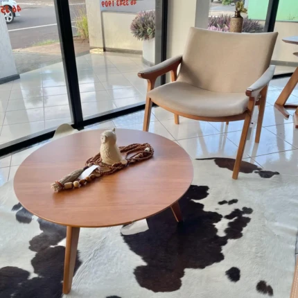 Poltrona Eclipse Champagne Tecido Linho (5892)