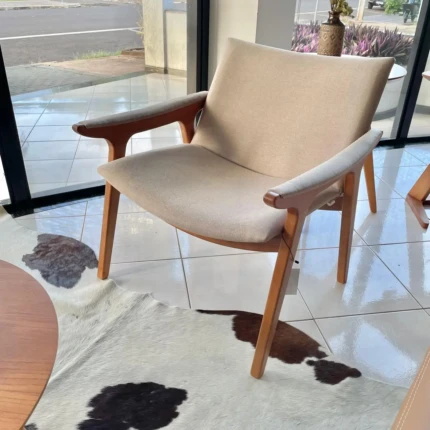 Poltrona Eclipse Champagne Tecido Linho (5892) - Imagem 3