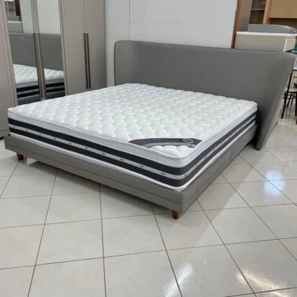 Cama Estofada King (446) com Colchão Castor Gel Premium Pocket (3461)