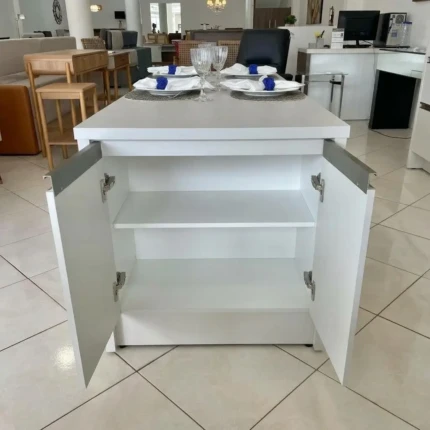 Bancada 1,80m com 2 Portas (5077) com 04 Cadeiras Mykonos Fendi (6532) - Imagem 3