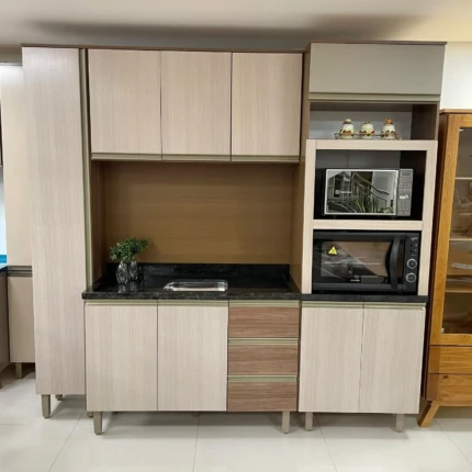 Cozinha 2,25m Luana 100% MDF Modulada Promocional (6044)