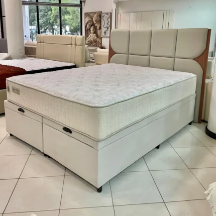 Cj. Box QUEEN 1,58m com BAÚ Maze Espuma Springer – Ecoflex (5115-5038)