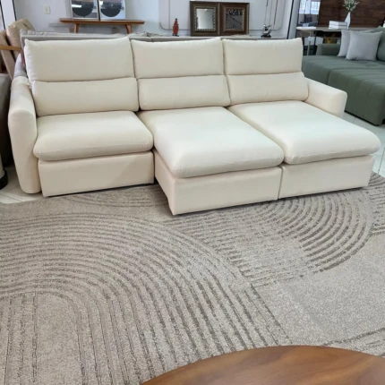 Sofá 2,74m BLINDADO Paris Retratil em Linho Natural (3024) - Imagem 3