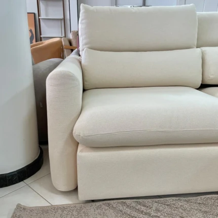 Sofá 2,74m BLINDADO Paris Retratil em Linho Natural (3024) - Imagem 4