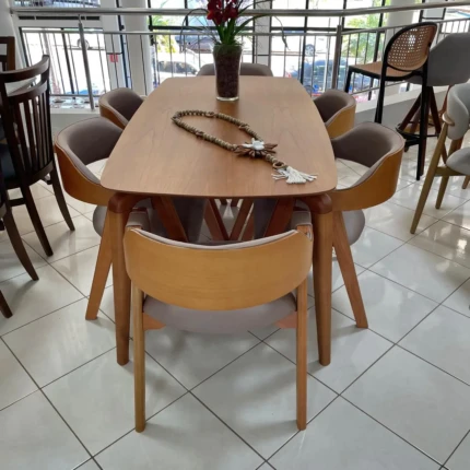 Mesa 1,80m Arizona (4972) com 6 Cadeiras Olive Impermeavel Facto (1275) - Imagem 4