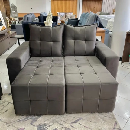Sofa 3 e 2 Lugares Retrátil Fascinio Escuro (4630) - Imagem 4