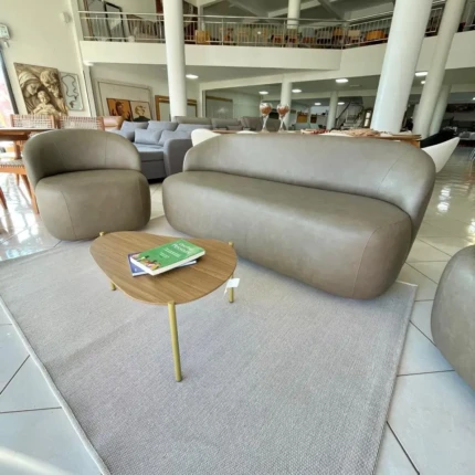 Conjunto Sofá 3 Peças em Couro Eco (6874-6103) - Imagem 3