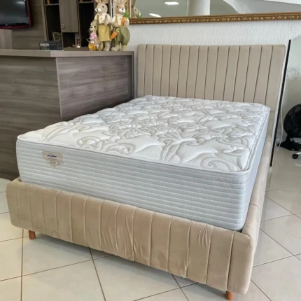 Cama Estofada Casal com Colchão Privilege - Ecoflex (3077-4008)