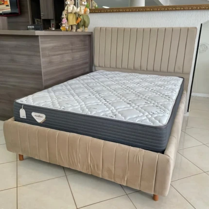 Cama Estofada Casal com Colchão Adapto – Ecoflex (3077- 4669)