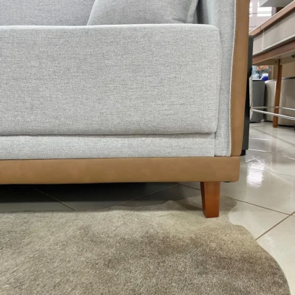 Conjunto Sofá 3 Peças em Linho e Couro Eco (3859-2009) - Imagem 3