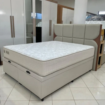 Cj. Box QUEEN 1,58m com BAÚ Maze Espuma Springer – Ecoflex (5115-5038)
