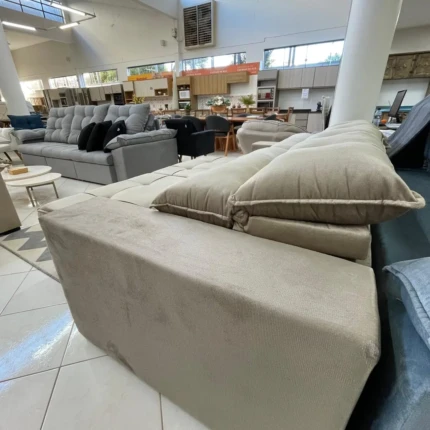 Sofá 2,30m Palermo no Tecido Veludo Soft Marrom (3948) - Imagem 3