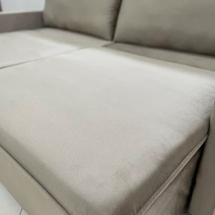 Sofá 2,10m Vira Cama - Napoli - Veludo Soft Marrom (3942) - Imagem 4