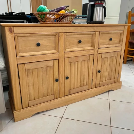 Balcão 1,26m Buffet Rustico em Madeira (5266)