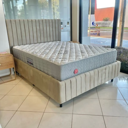 Cama Estofada Casal com Colchão CASTOR (3077-4835)