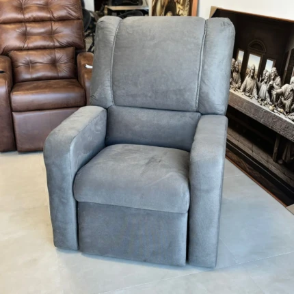 Poltrona Reclinavel Papai Max Veludo Cinza (6749) - Imagem 3